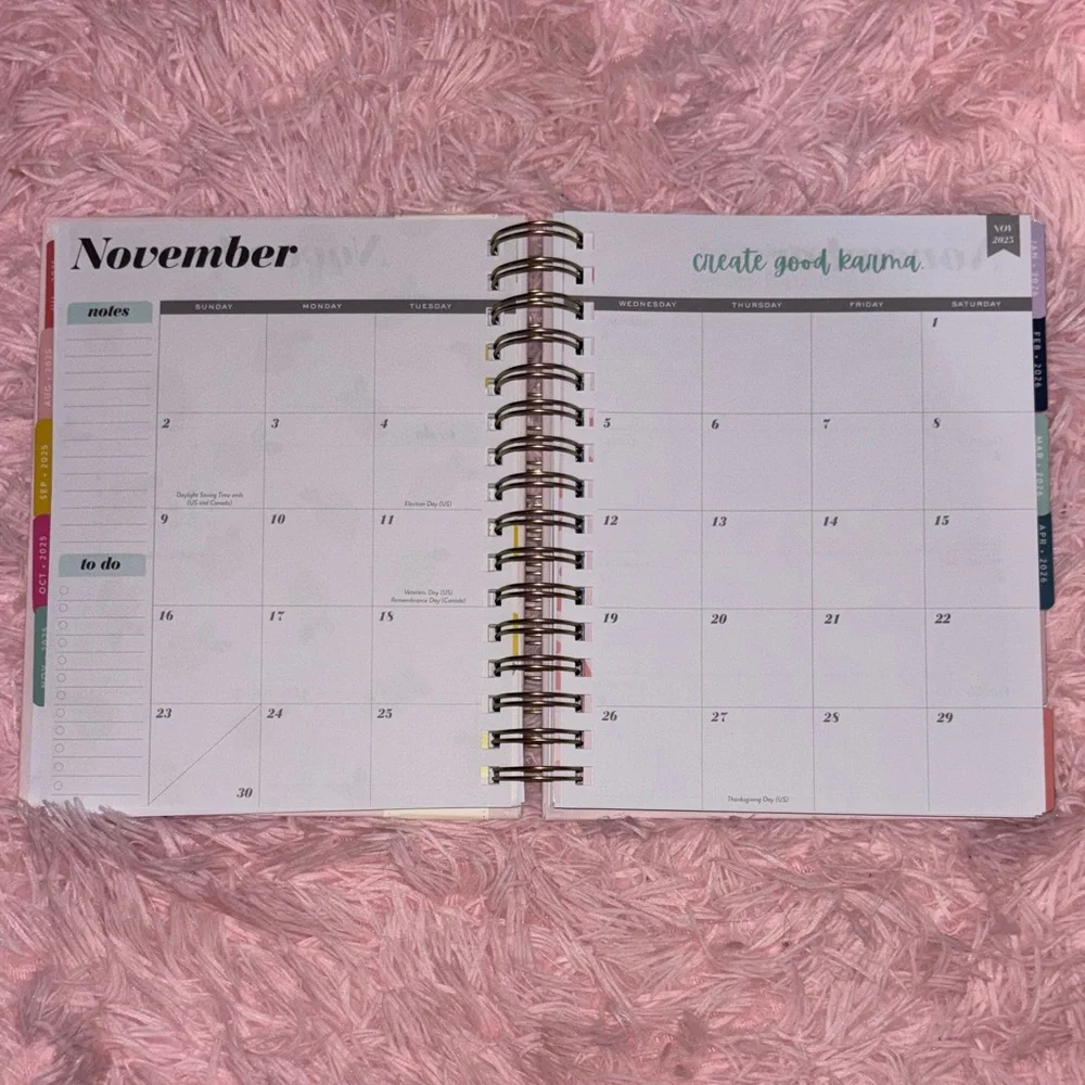 Eccolo Blush Pink Weekly & Monthly Planner Years 25-26